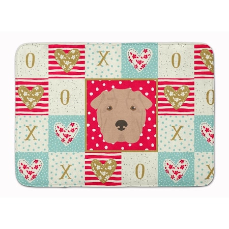 Carolines Treasures 19 x 27 in. Shar Pei Love Machine Washable Memory Foam Mat CK5237RUG